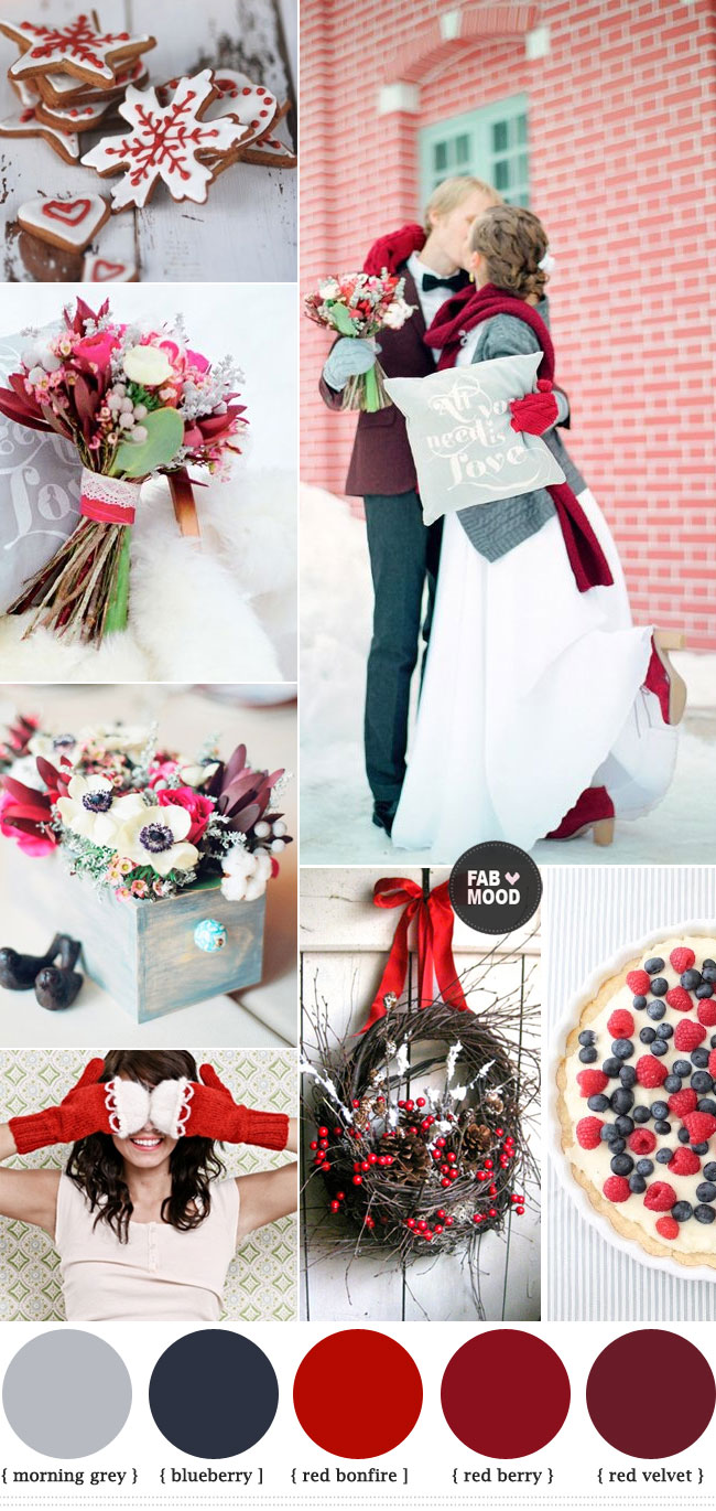Red winter wedding ideas,red wedding colour palette