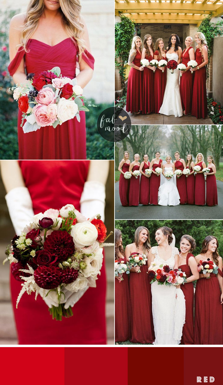 Bridesmaids Dresses by colour and theme that could work