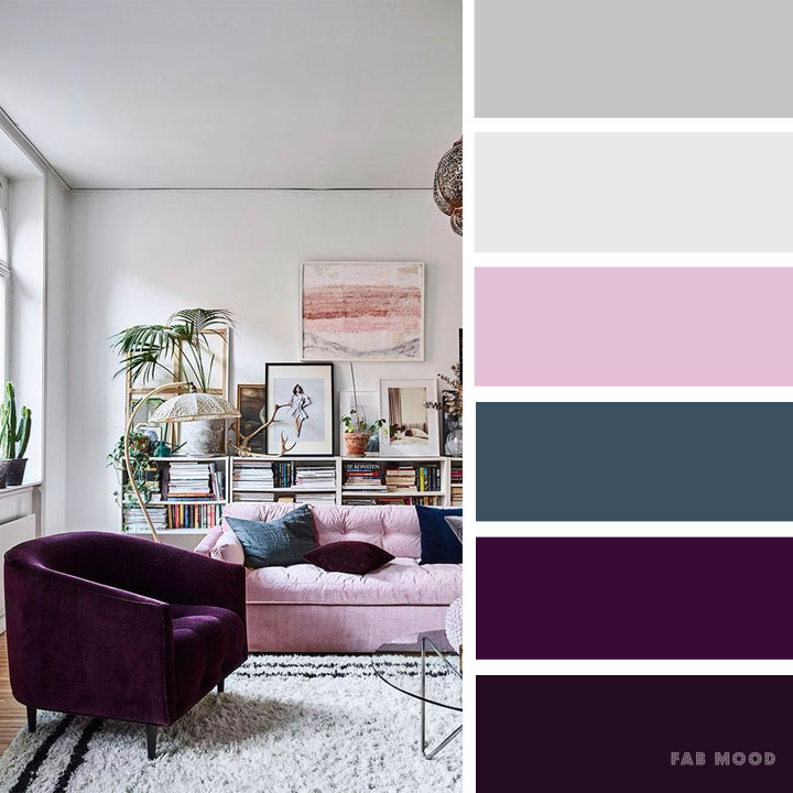 color palette,wedding colors,wedding color,wedding palette Cashmere rose ,purple and grey color inspiration #color #colorinspiration #inspiration #livingrom