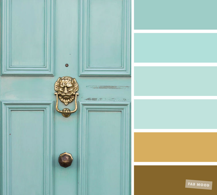 Color Inspiration : Gold and Mint Color Inspiration #color #colorpalette