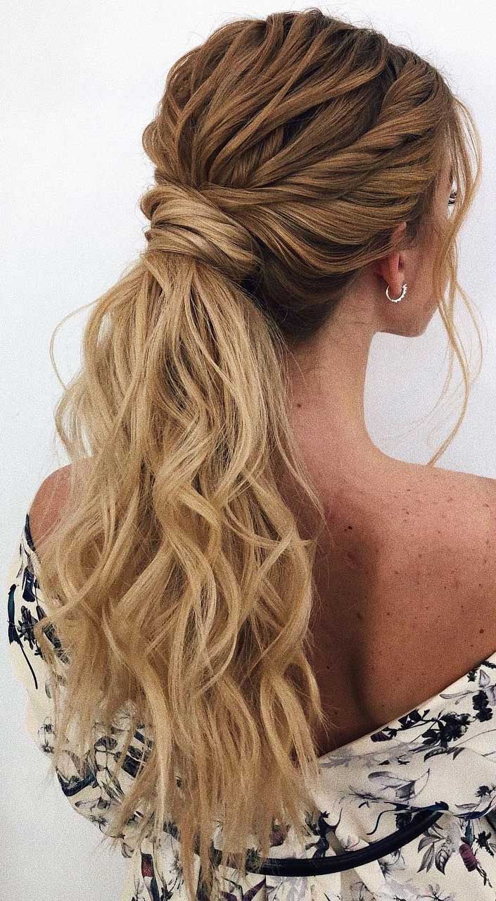 ponytail hairstyles #weddinghair #ponytails #wedding #hairstyles #ponytail #weddinghairstyles