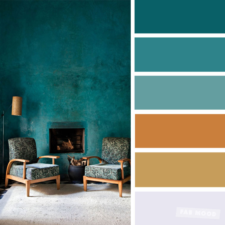 The Best Living Room Color Schemes – Green & terracotta