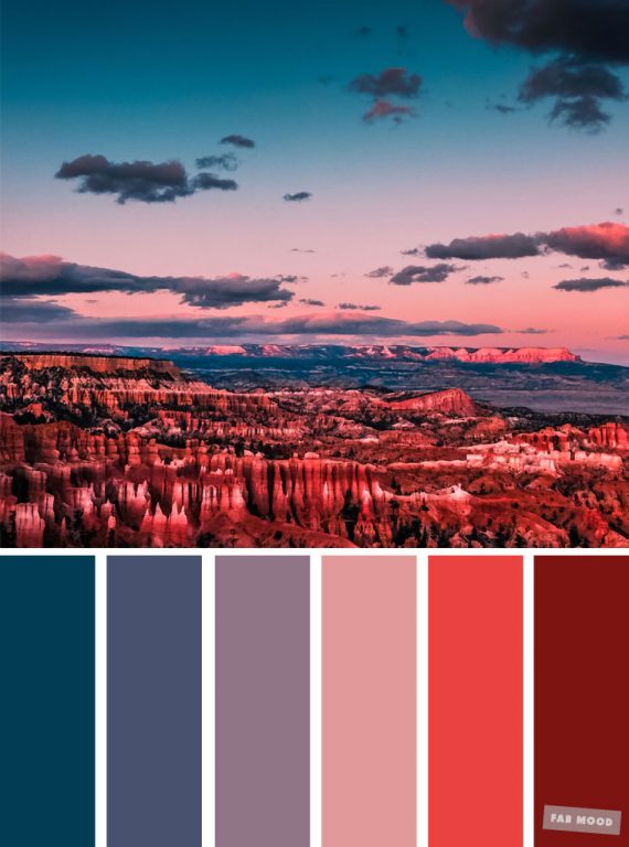 Teal indigo sky inspired color palette | Color inspiration | fab mood
