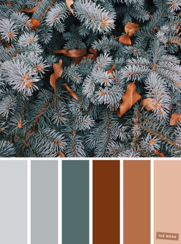 33 Pretty Winter Color Schemes { Grey + Pine + Brown }