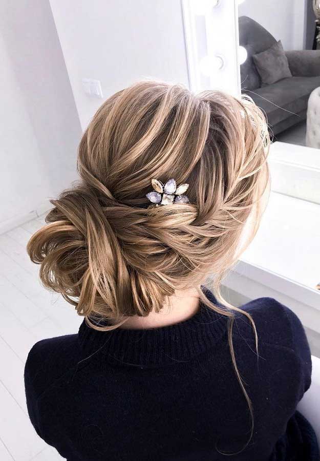 Loose braided updo hairstyle ideas ,bridal chignon hairstyle,dutch crown braided updo