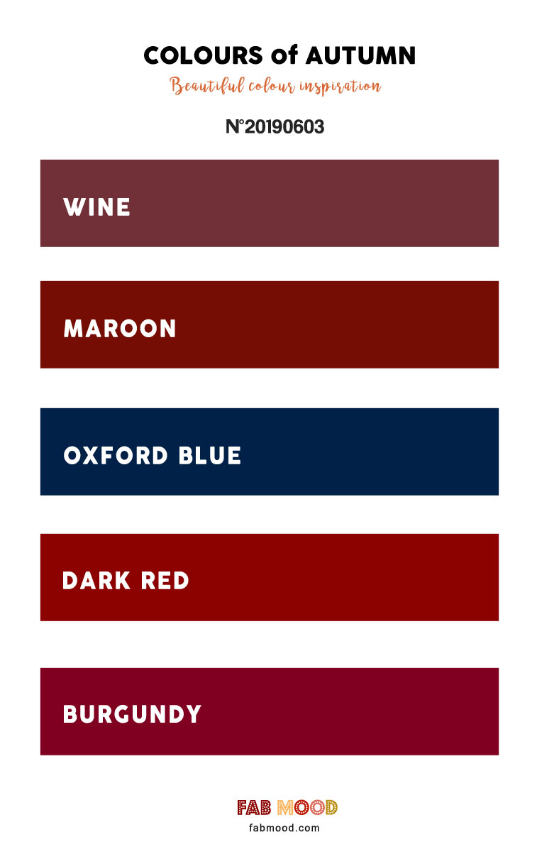 Wine Maroon Oxford Blue Dark Red Burgundy Colour Scheme