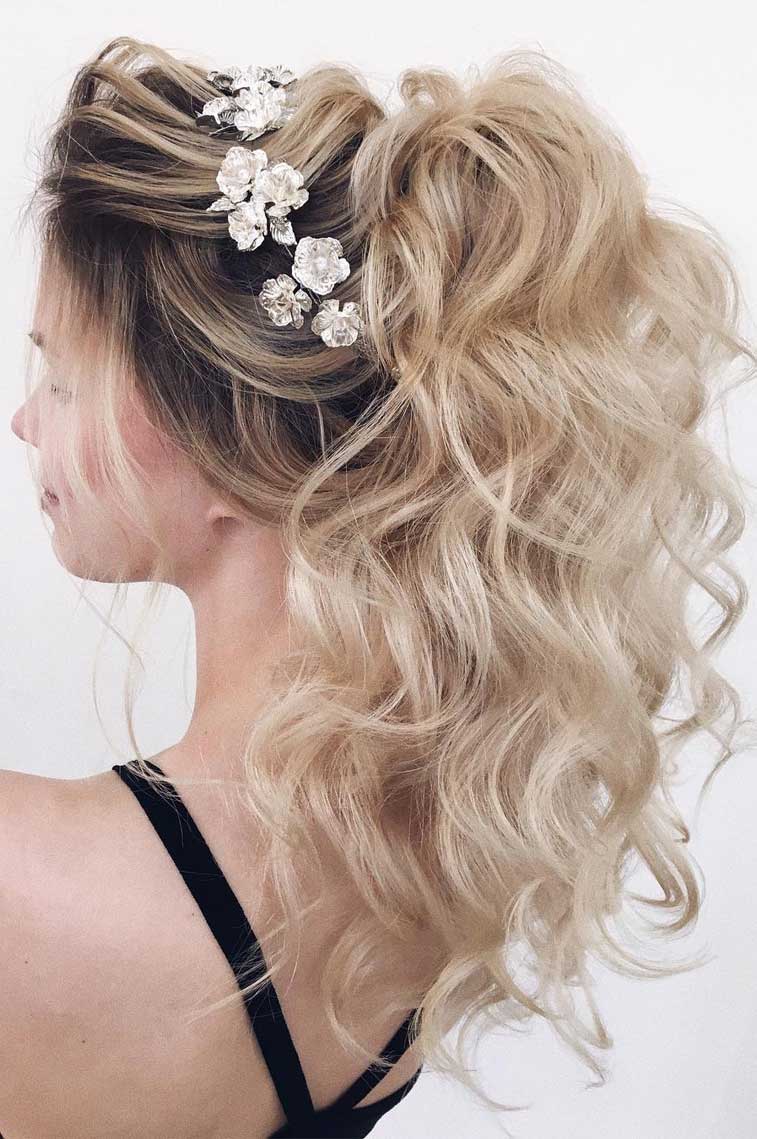 Google Image Result for  https://mysweetengagement.com/wp-content/uploads/2022/05/bridal-hair… | High  ponytail hairstyles, Wedding hair inspiration, Long hair styles