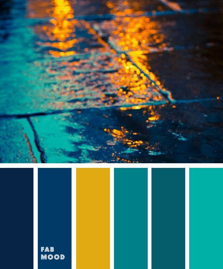 Blue Teal Yellow 