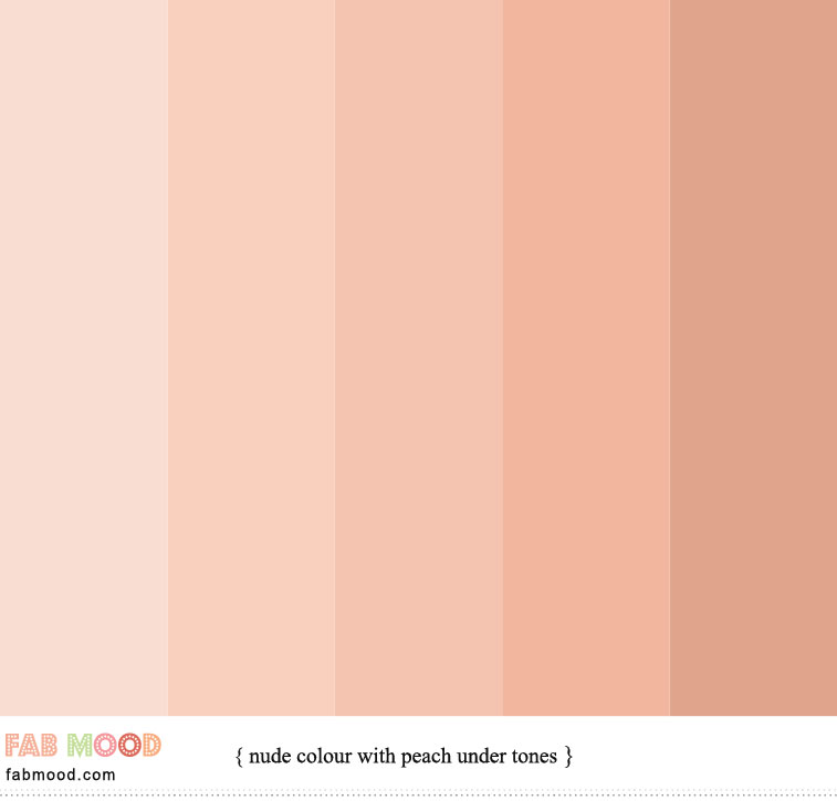 Neutral tones : Nude Colour with peach under tones, color combinations #nude#color #colorpalette