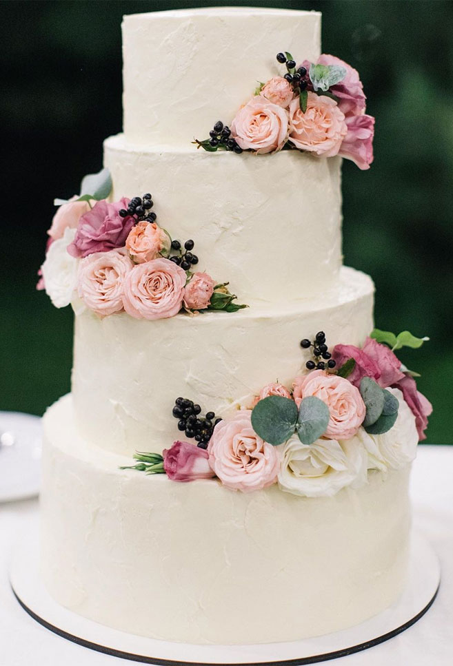 The 50 Most Beautiful Wedding Cakes, wedding cake ideas, wedding cake with flowers #wedding #weddingcake