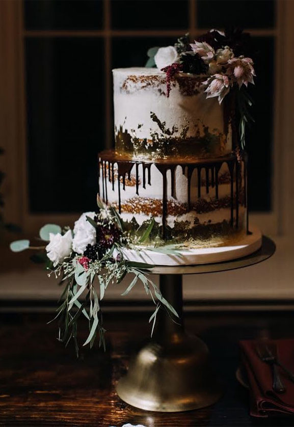 32 Jaw-Dropping Pretty Wedding Cake Ideas - Wedding cakes #weddingcake #cake #nakedweddingcake