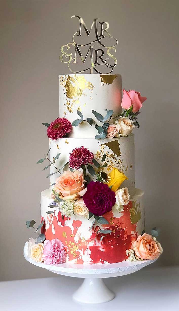 50 Most Beautiful Wedding Cakes, wedding cake ideas, pretty wedding cake #wedding #weddingcake #cake