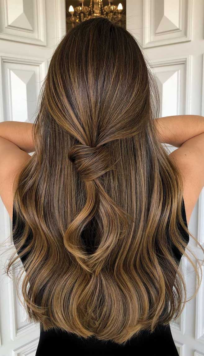 brown hair color ideas, brown hair color with highlights, chocolate brown hair color, light brown hair color, medium brown hair color, dark brown hair color, caramel brown hair color #brownhair #haircolor
