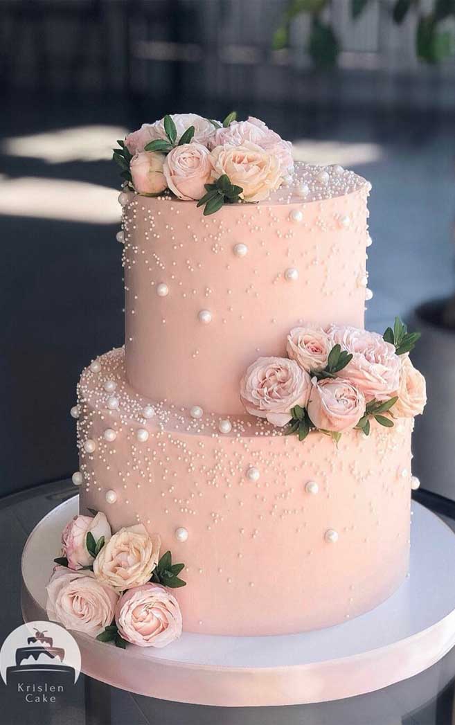 The 50 Most Beautiful Wedding Cakes – Wedding Cake with pearl details