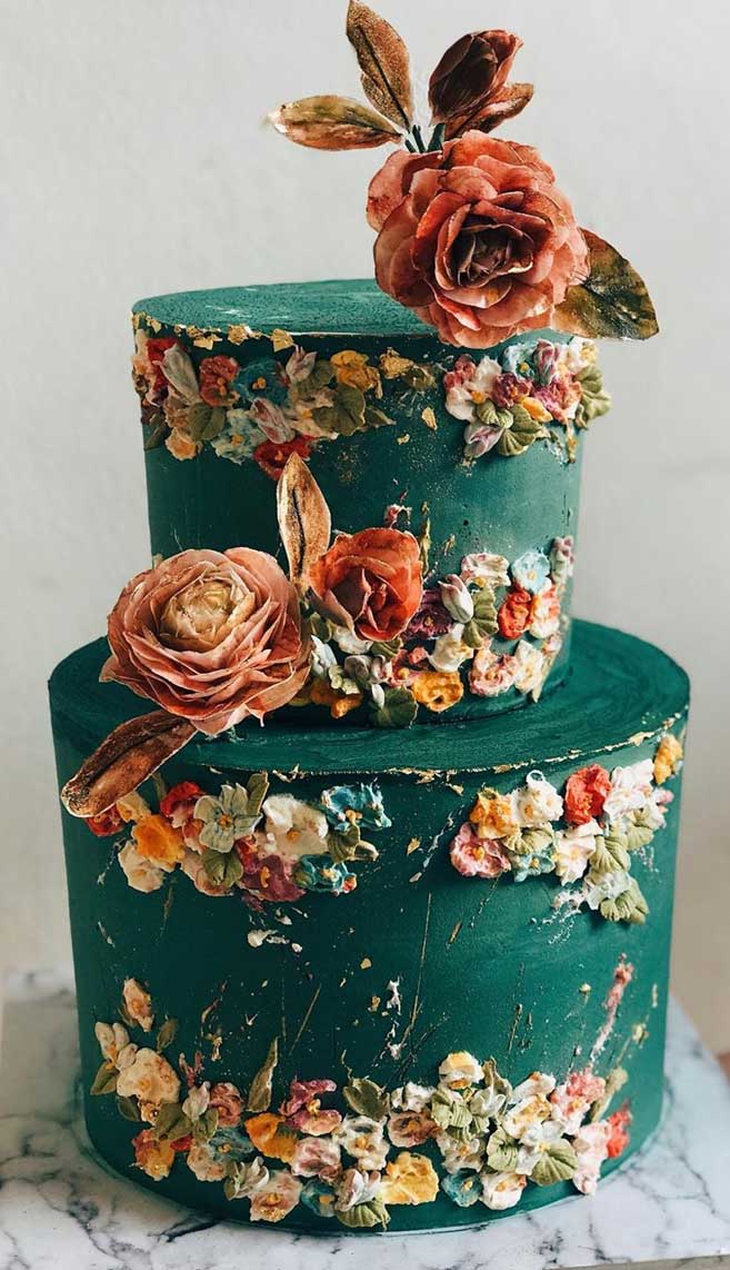 18 Amazing HandPainted Wedding Cakes  weddingsonline