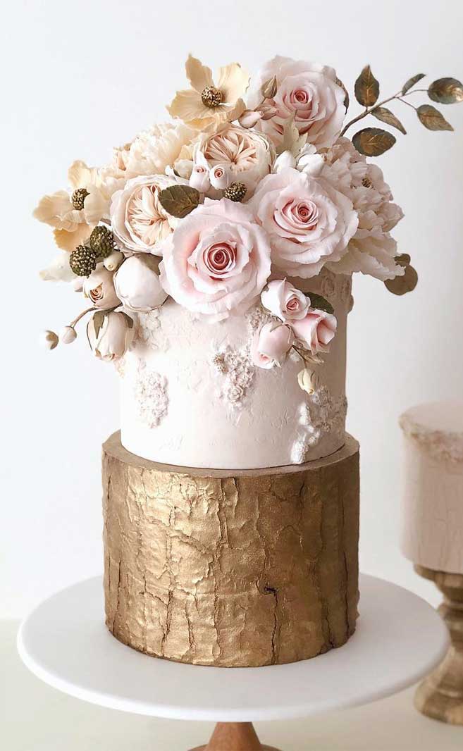 The 50 Most Beautiful Wedding Cakes – Pink and Gold wedding cake