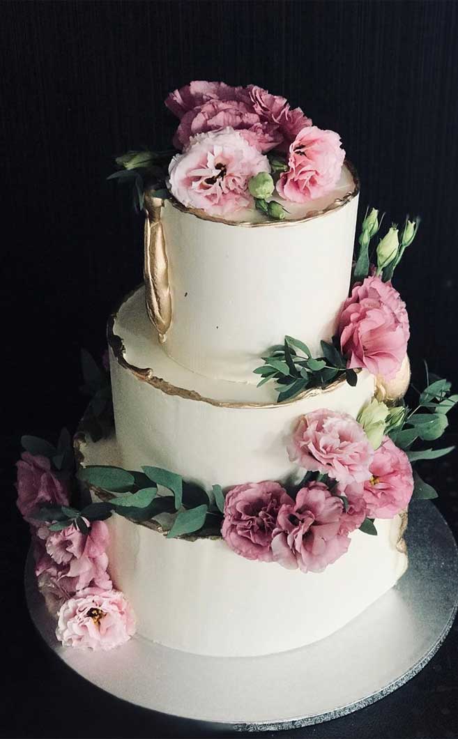 The 50 Most Beautiful Wedding Cakes – Three tier white  wedding cake