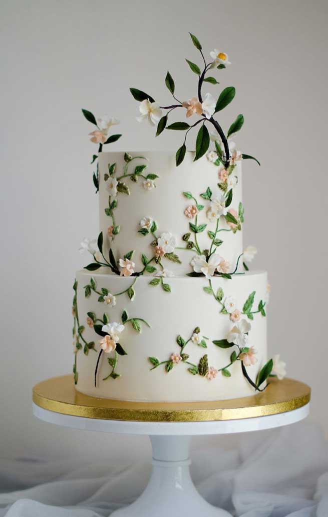 two tier wedding cake #weddingcake #weddingcakes