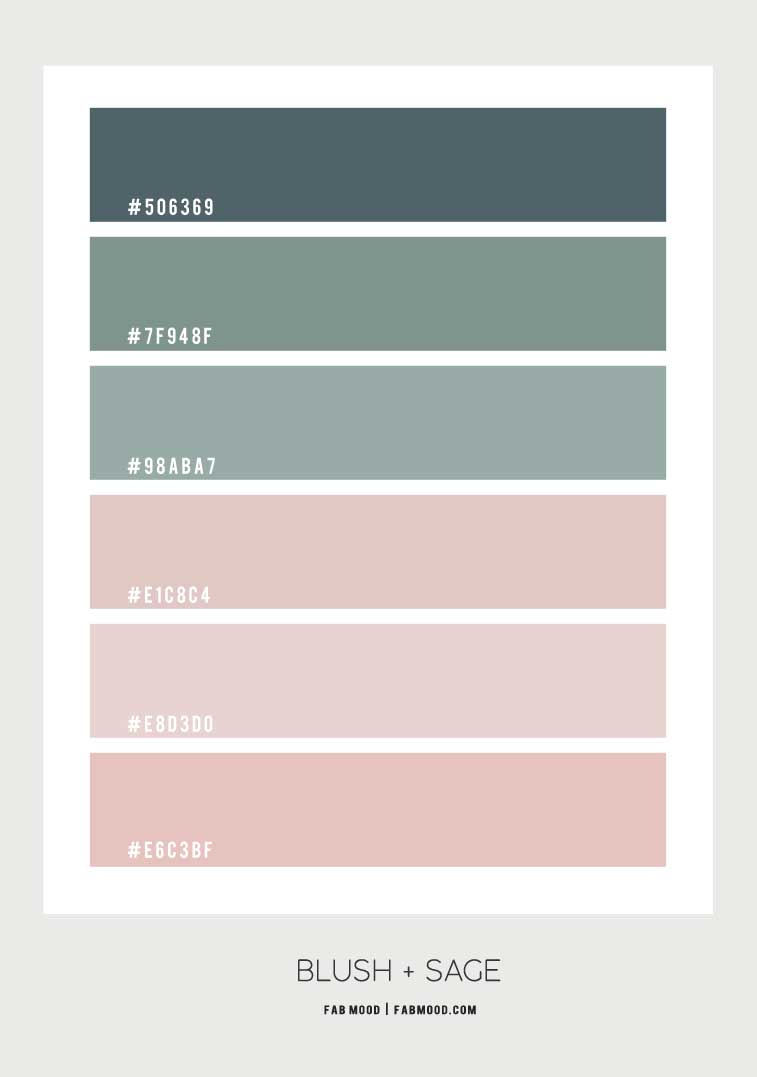 blush and sage color scheme, blush and sage green color palette, blush and sage color palette