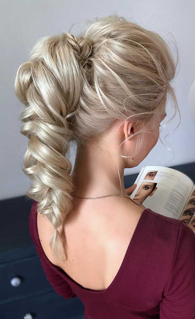 jumbo braid ponytail, braid into high ponytail #ponytails