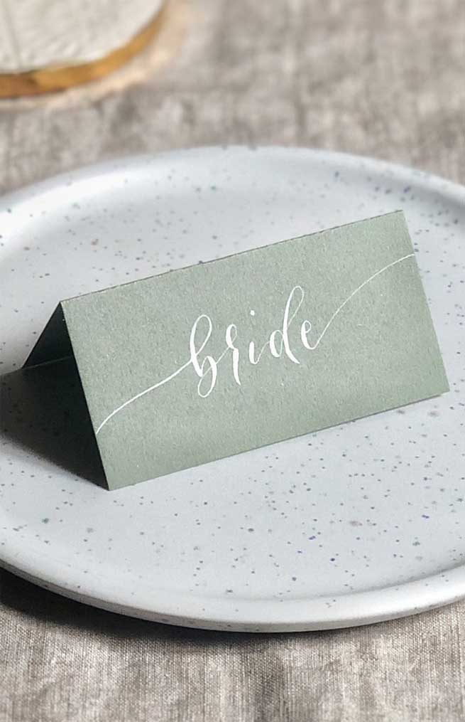 sage wedding place card ideas, sage wedding decors #sageweddings