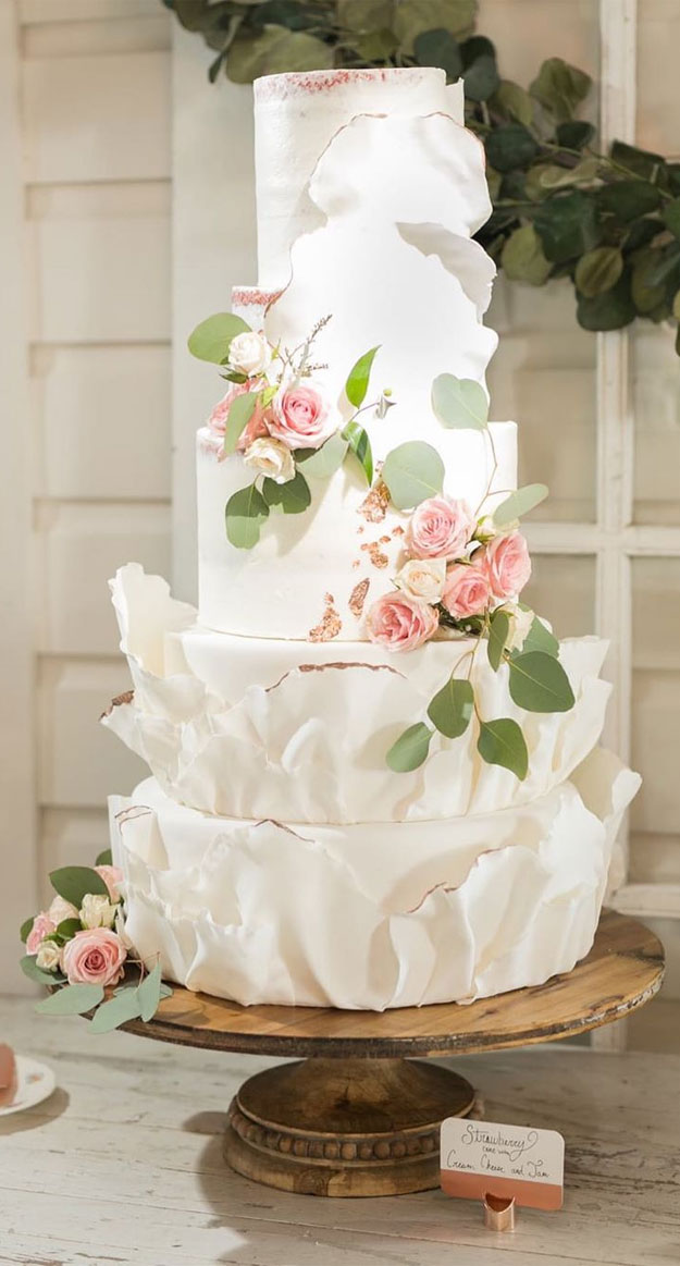 wedding cake, unique wedding cake, pretty wedding cakes #weddingcakes #cakedesigns wedding cakes