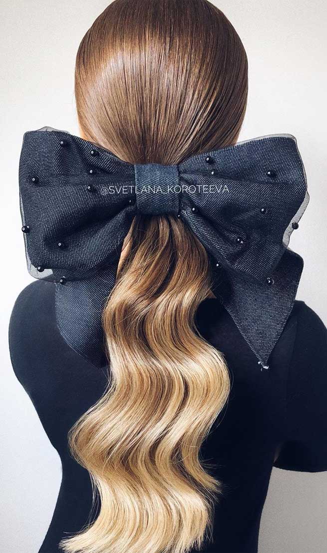 sleek ponytail hairstyle, party hairstyle, simple hairstyle #hairstyle #ponytails