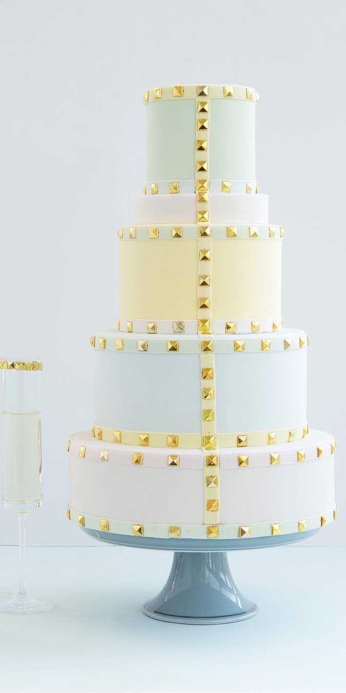valentino rock stud wedding cakes #weddingcakes , pastel wedding cake, wedding cakes, wedding cake ideas
