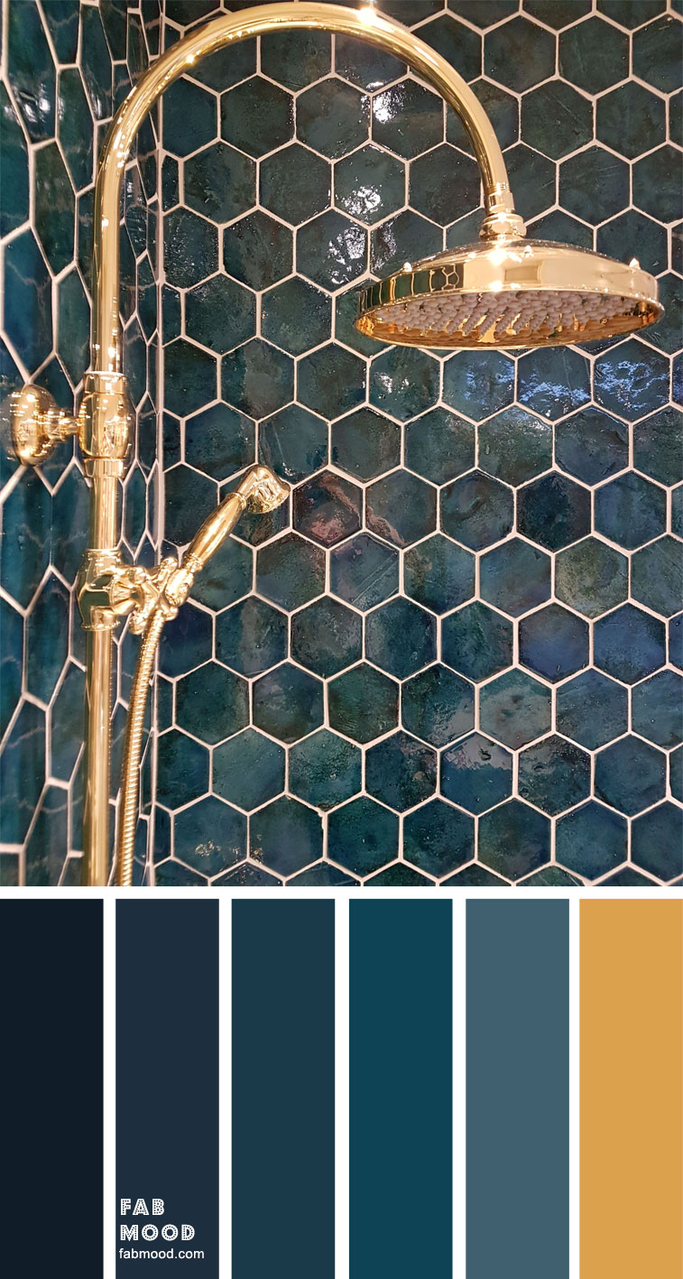 bathroom colors pictures, bathroom colors 2020, bathroom color schemes gray, popular bathroom colors 2020, bathroom color schemes for small bathrooms, dark ble and gold bathroom #emeraldgold, dark blue bathroom, small bathroom color ideas , teal bathroom #bathroom #colorscheme #bathroomcolor
