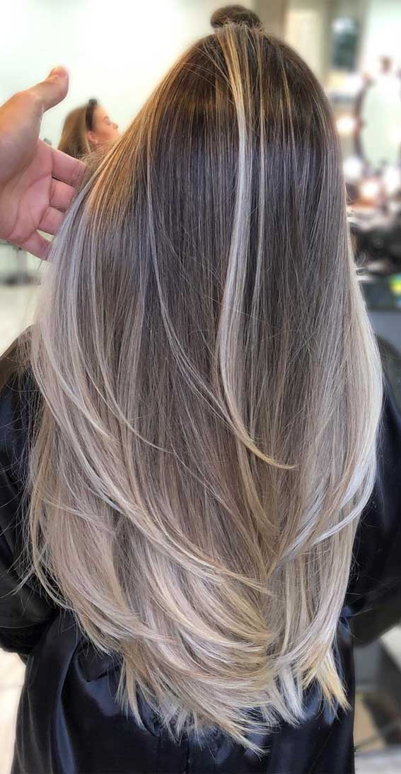 balayage ombre hair, beige blonde hair color , hair color ideas #haircolor #blondehair balayage hair color, blonde balayage #balayage