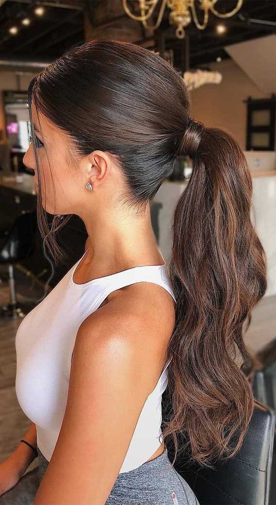 puff ponytail, ponytail updos for weddings, ponytail hairstyles, ponytail hairstyles 2020, wedding ponytail, bridal ponytail, prom hairstyles, prom ponytail #weddinghairstyles wedding hairstyles, ponytail #ponytail textured ponytail