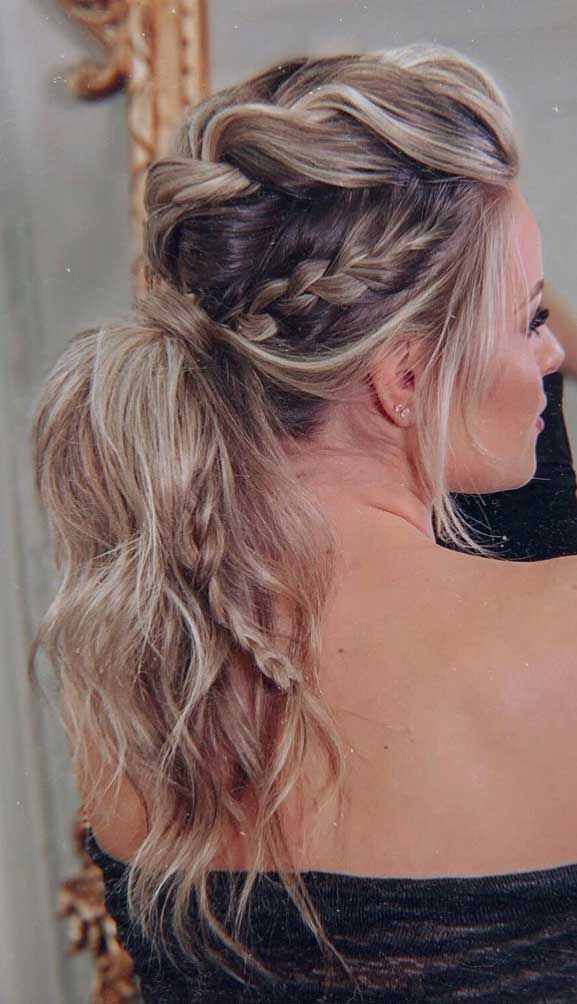 puff ponytail, ponytail updos for weddings, ponytail hairstyles, ponytail hairstyles 2020, wedding ponytail, prom hairstyles, prom ponytail #weddinghairstyles wedding hairstyles, ponytail