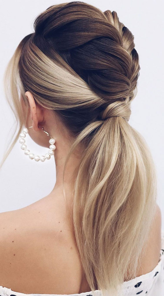 These Ponytail Hairstyles Will Take Your Hairstyle To The Next Level : Braided and ponytail