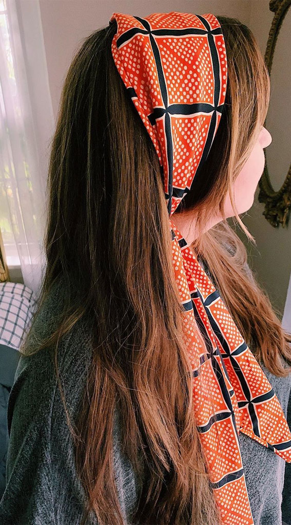 Fabulous Ways To Wear A Scarf & Hair Pin In Your Hair 2020 – Colourful hair tie