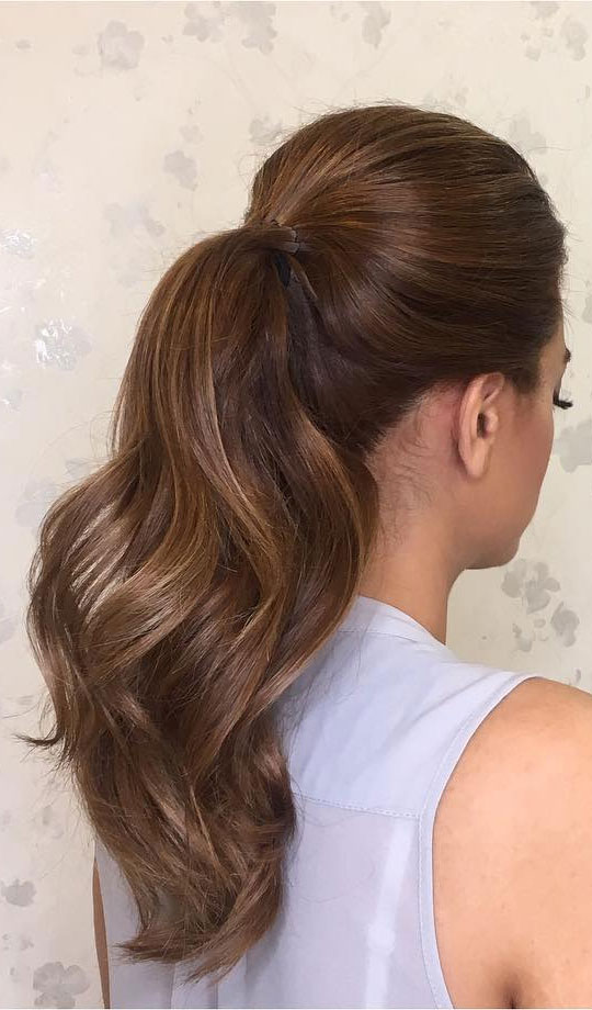 Gorgeous ponytail hairstyle to complete your look this spring & summer : volume pony