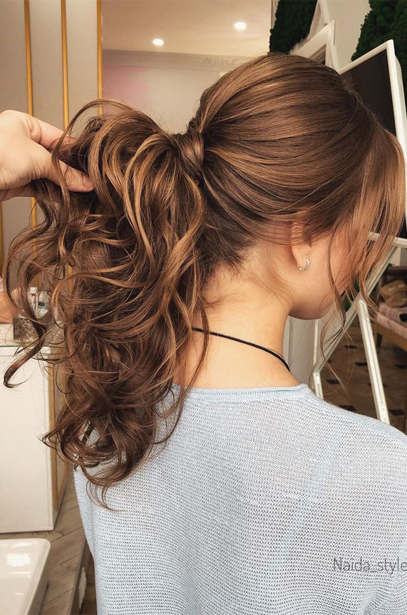 puff ponytail, ponytail updos for weddings, ponytail hairstyles, ponytail hairstyles 2020, wedding ponytail, bridal ponytail, prom hairstyles, prom ponytail #weddinghairstyles wedding hairstyles, ponytail #ponytail textured ponytail , simple hairstyle