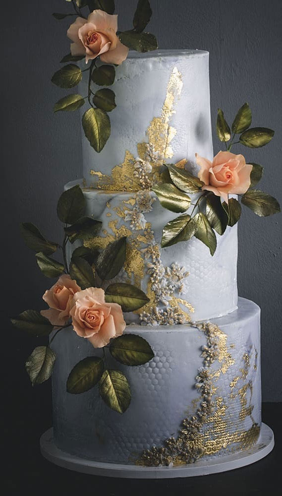 wedding cake, wedding cake designs, wedding cake ideas, unique wedding cake designs #weddingcake #weddingcakes #cakedesigns wedding cakes 2020 , wedding cake designs 2020, wedding cake ideas, handmade sugar floral cake, blue grey wedding cake
