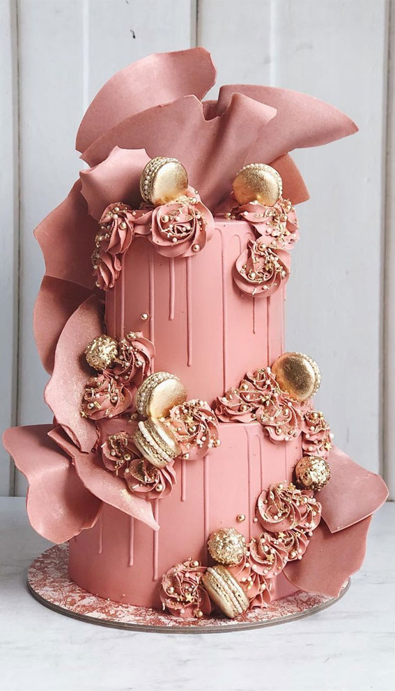 Obsessed With Everything About These Pretty Wedding Cakes – Dusty Rose