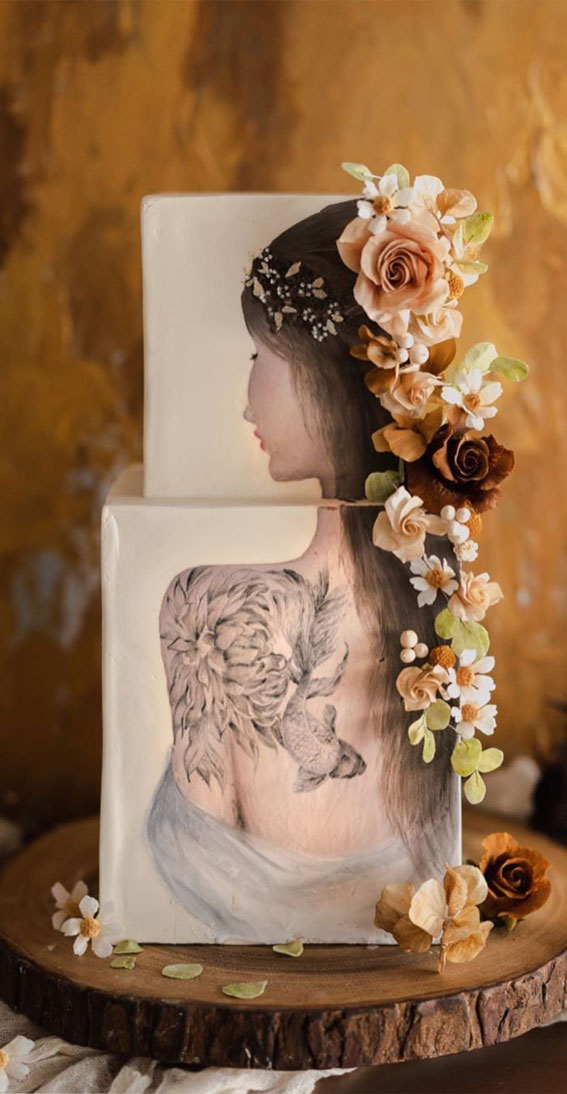 Obsessed With Everything About These Pretty Wedding Cakes – painted cake