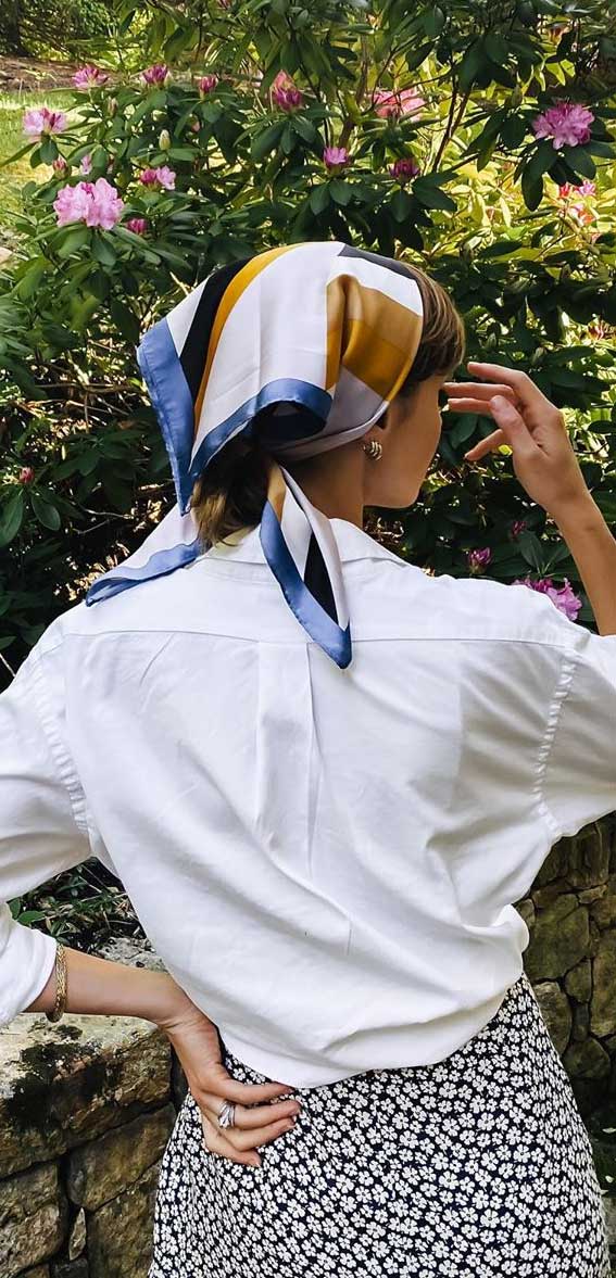 39 Pretty Ways Spice Up Your Boring Outfits With Hair Scarves – Minimal effort