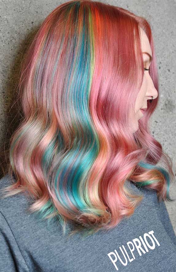 rainbow hair color ideas