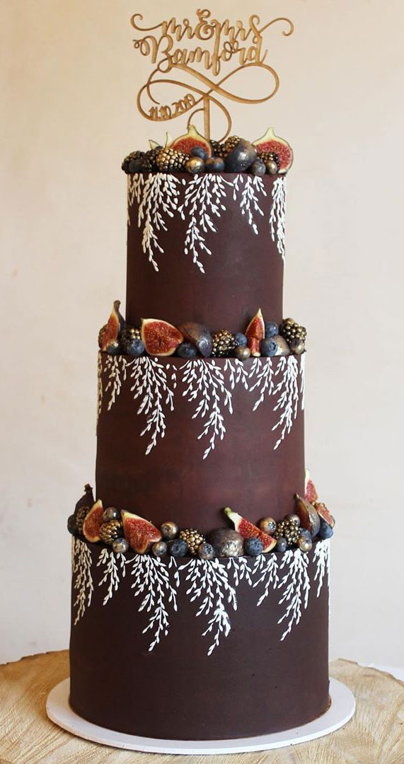chocolate wedding cake, wedding cake, wedding cake designs, wedding cake ideas, unique wedding cake designs #weddingcake #weddingcakes #cakedesigns wedding cakes 2020