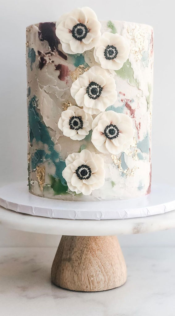 Beautiful Cake Designs That Will Make Your Celebration To The Next Level : Anemones