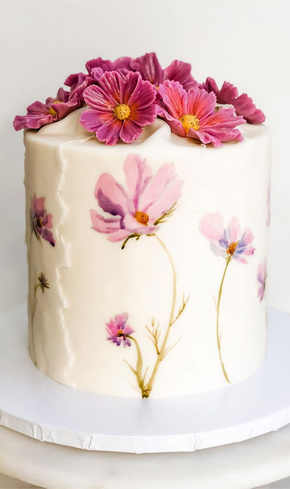Beautiful Cake Designs That Will Make Your Celebration To The Next Level : cosmos