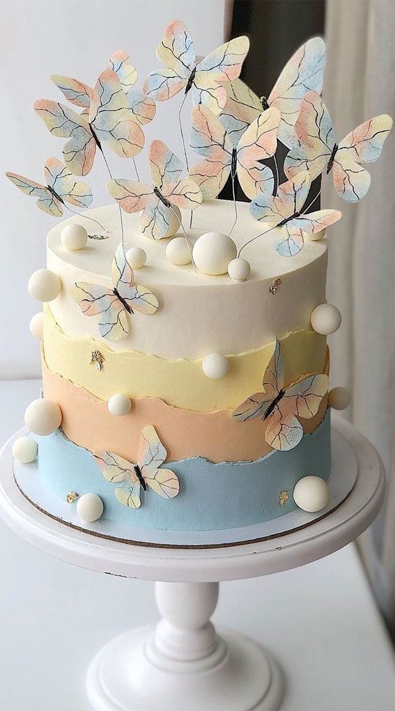 Beautiful Cake Designs That Will Make Your Celebration To The Next Level : butterflies