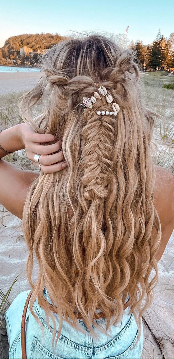 Gorgeous Half up hairstyles – Mermaid vibes