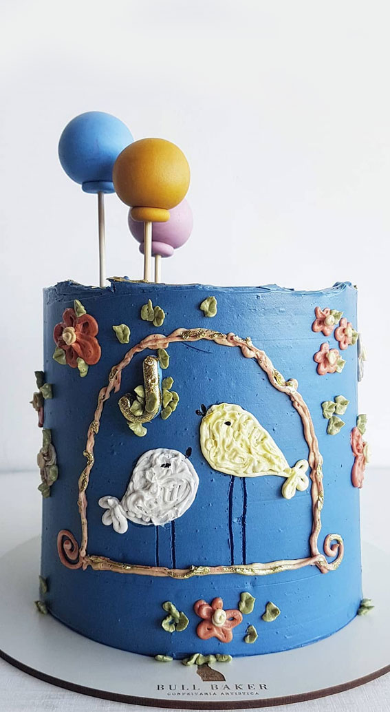 Beautiful Cake Designs That Will Make Your Celebration To The Next Level : bright blue