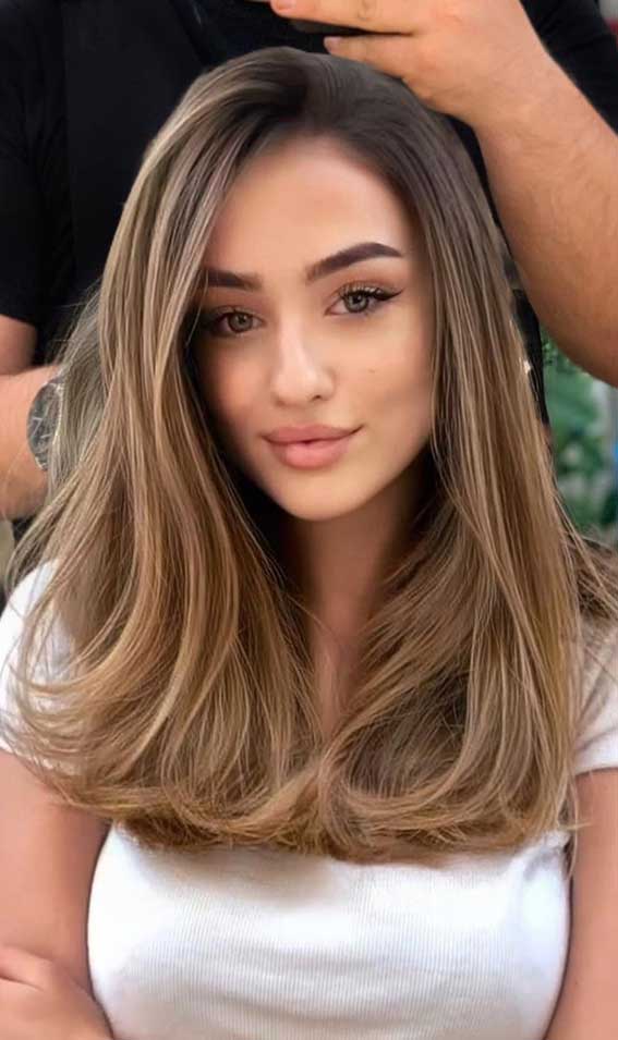 hair colors light brown hair color, ash brown hair,  hair color summer #haircolor #brownhair #hairstyles best hair colors, balayage hair, ombre hair colors, blonde hair, hair color younger, hair color ideas, hair color with highlights, medium brown hair