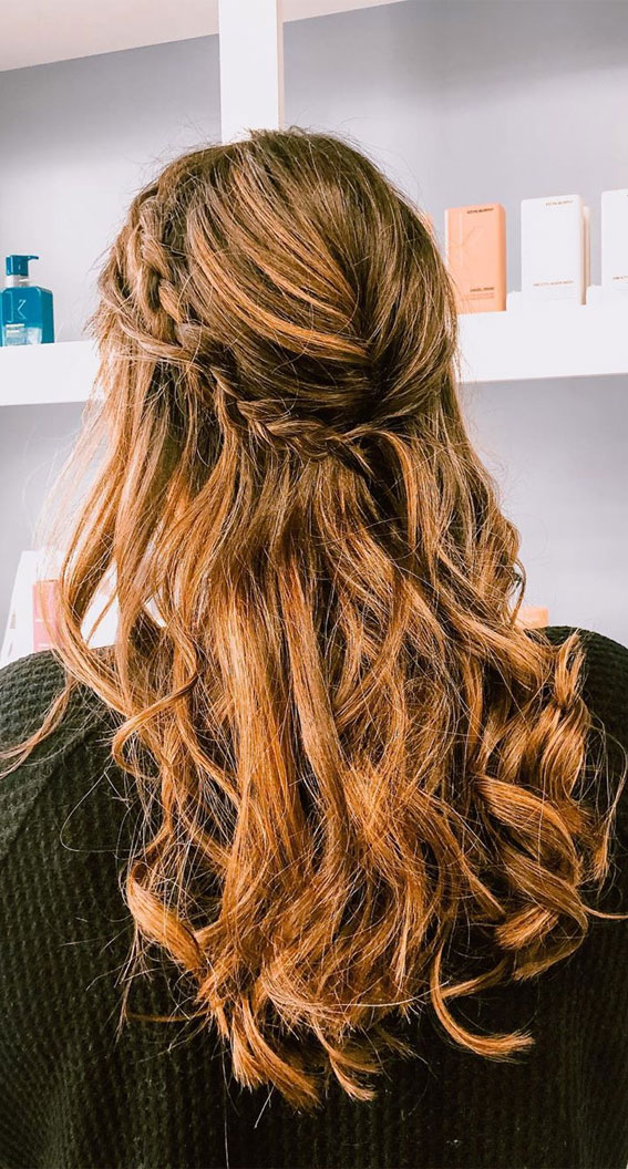 Gorgeous Half up hairstyles – 45 Stylish Ideas : textured half up
