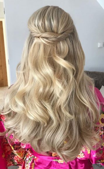 Gorgeous Half up hairstyles - 45 Stylish Ideas : Two layered